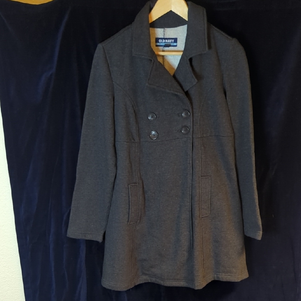 Old Navy Maternity Women's Charcoal Pea Coat